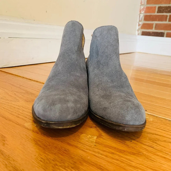 LUCKY BRAND SUEDE SHOES BOOTIES HEEL Size 7.5 37.5 M EXCELLENT - Picture 5 of 14